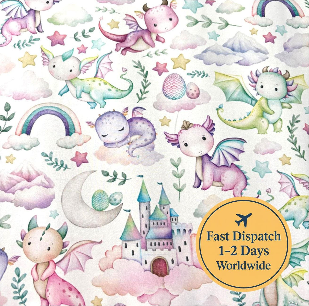 Pastel Dragon Cotton Fabric