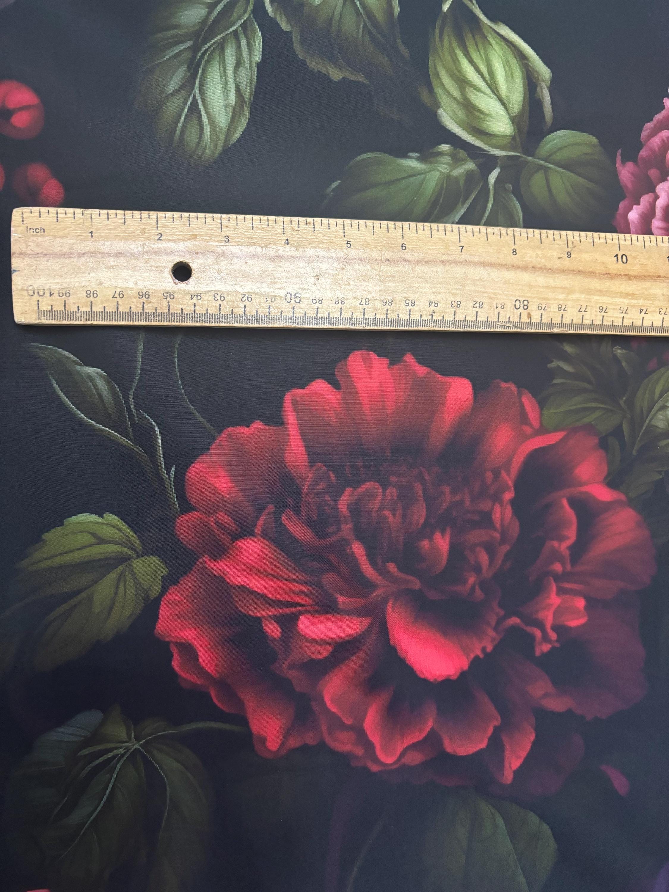 Large Scale Floral Cotton Fabric