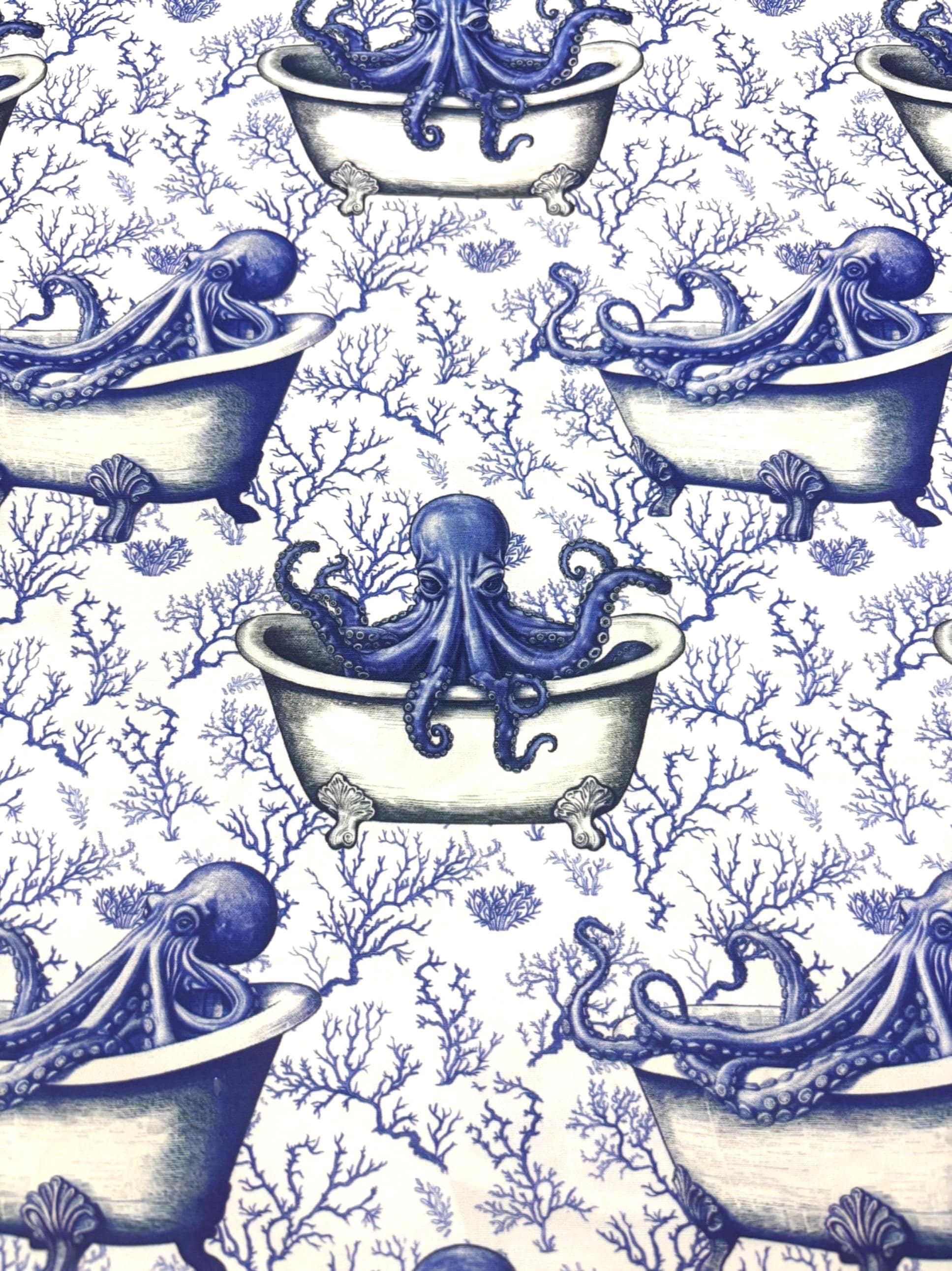 Octopus Toile Cotton Fabric