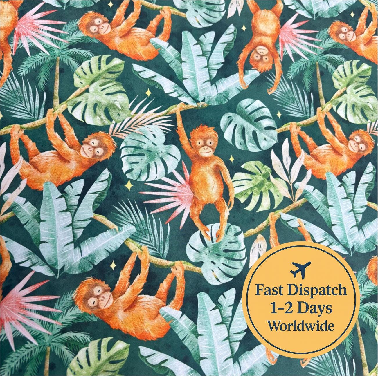 Orangutan Cotton Fabric