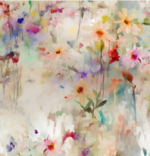 Abstract Floral Cotton Fabric