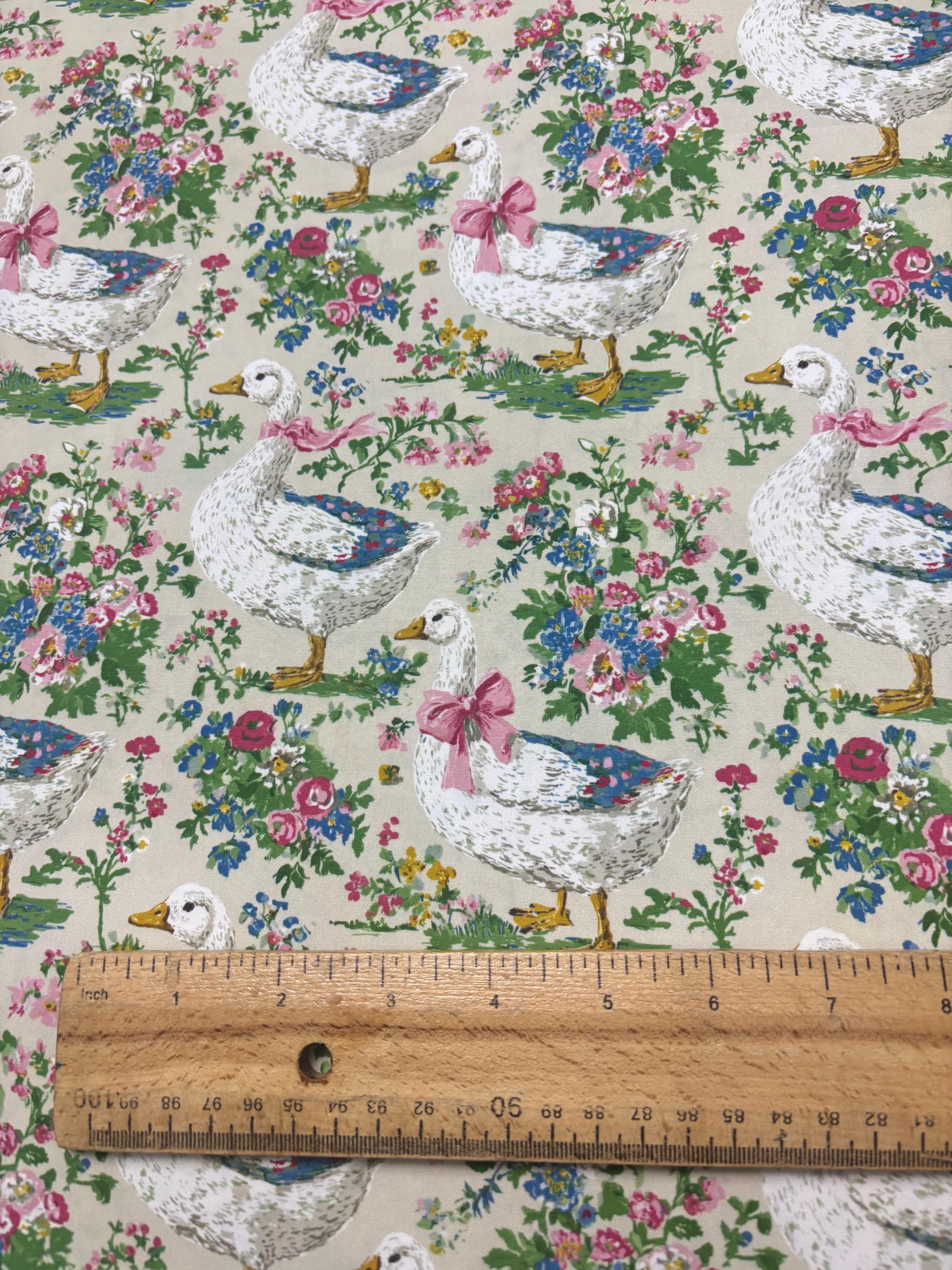 Vintage Goose Cotton Fabric