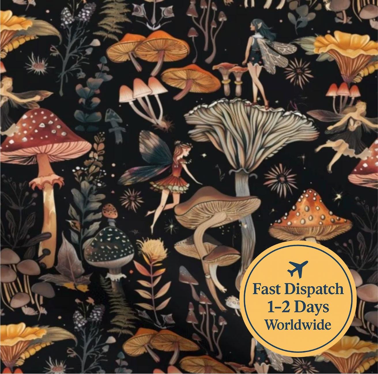 Dark Fairytale Cotton Fabric