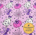 Pink Ghost Jack O Lantern Cotton Fabric