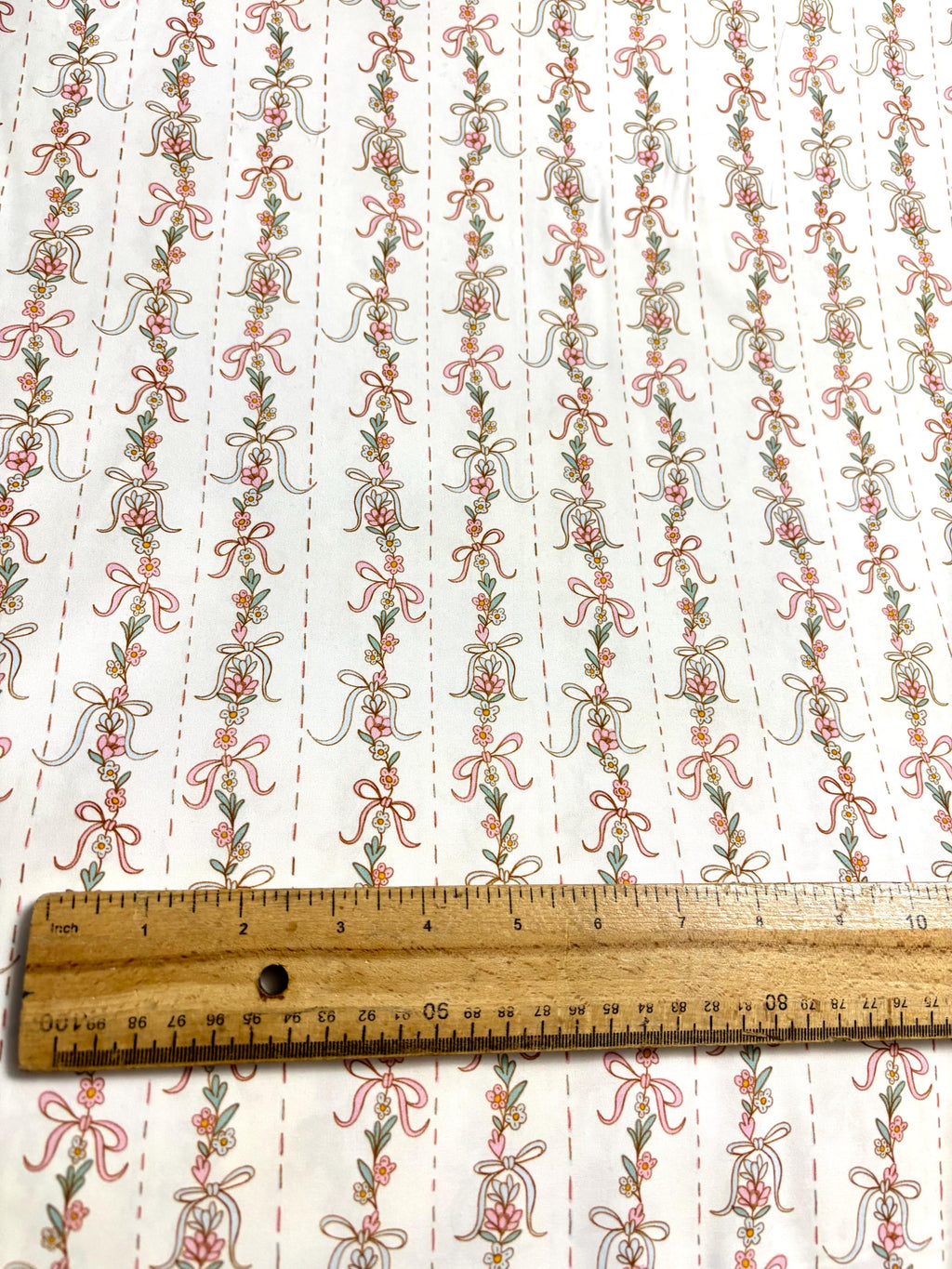 Floral Bow Garland Cotton Fabric