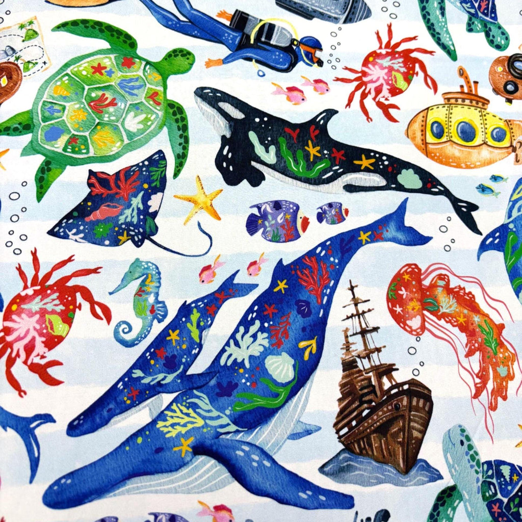 Nautical Creatures Cotton Fabric