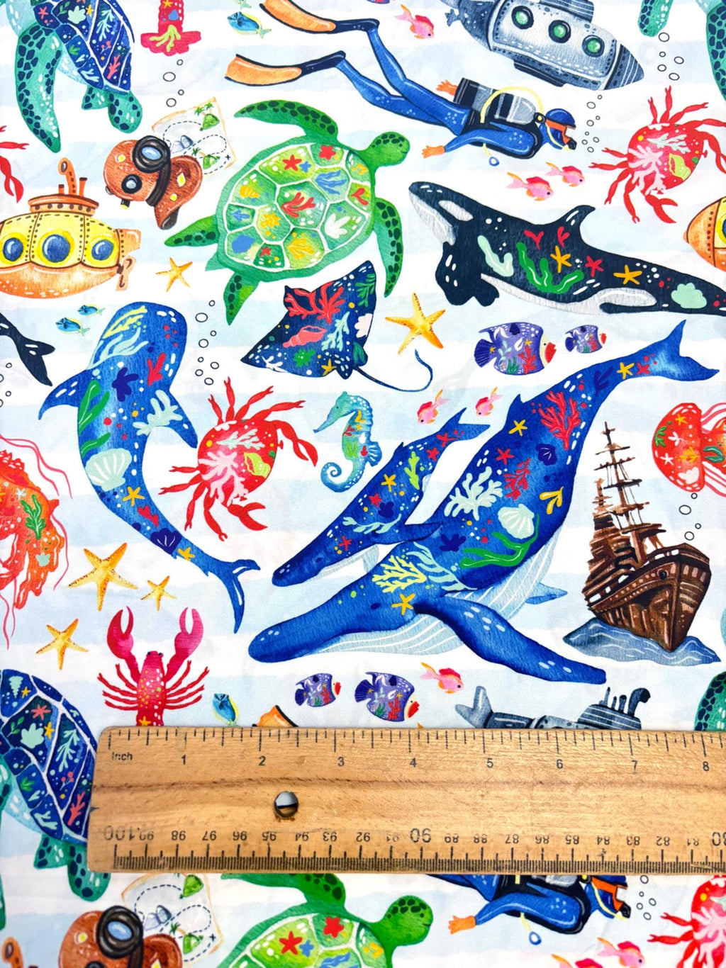 Nautical Creatures Cotton Fabric