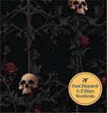 Skull In Thorns Cotton Fabric