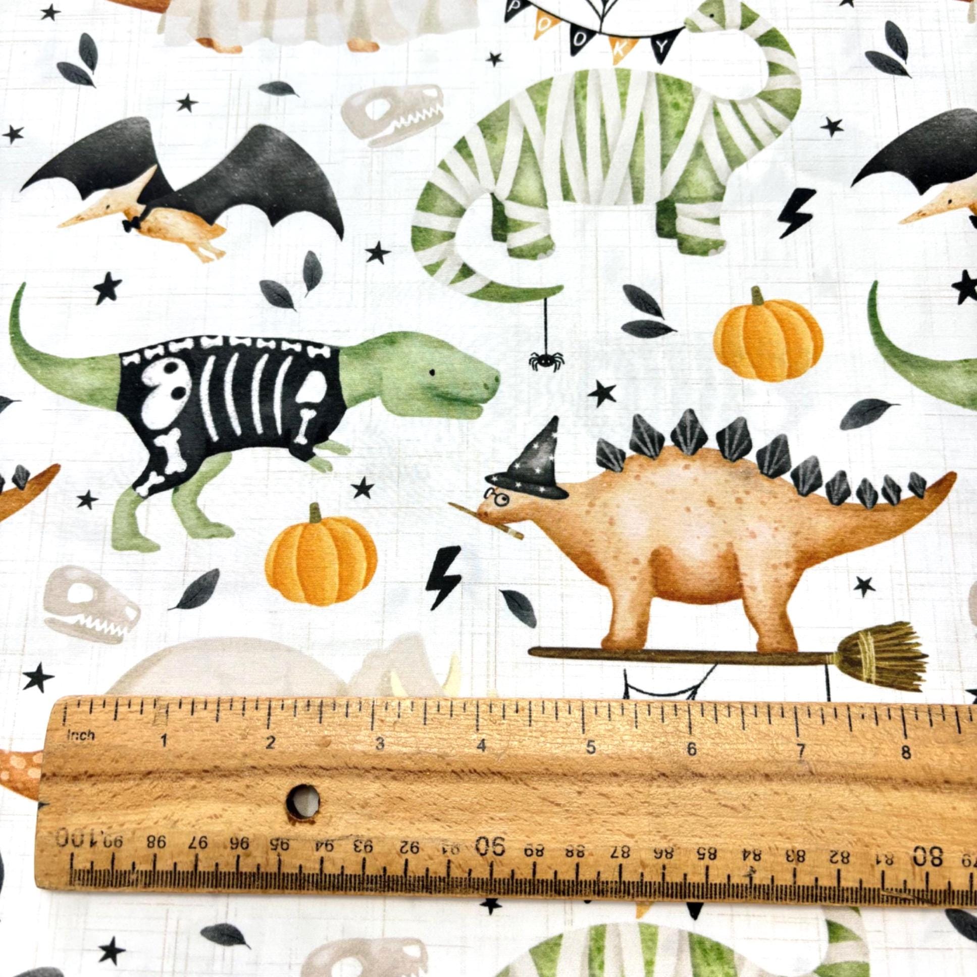 Halloween Dinosaur Cotton Fabric