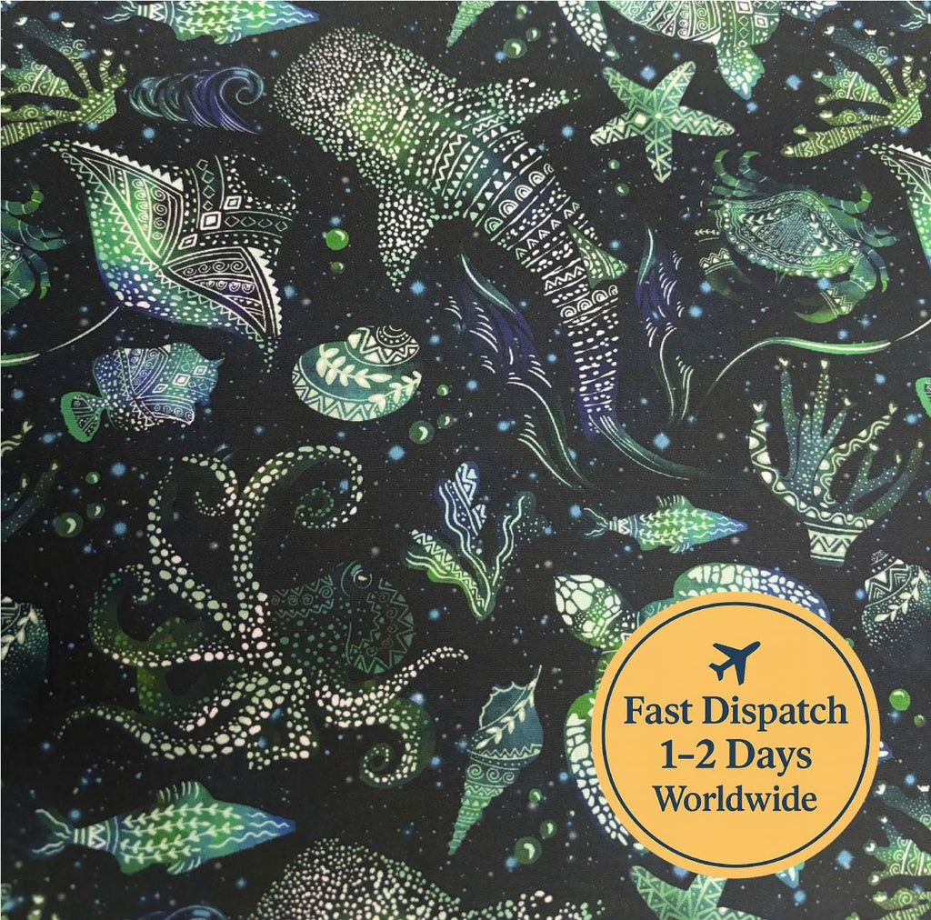 Ocean Sea Cotton Fabric