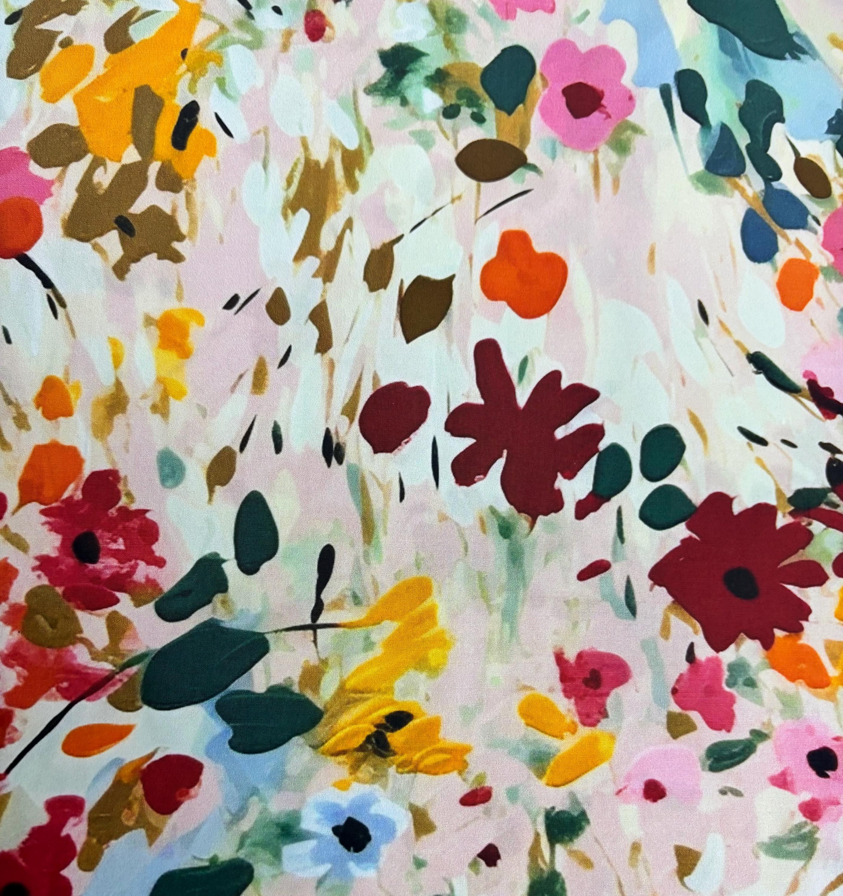 Autumn Gouache Cotton Fabric