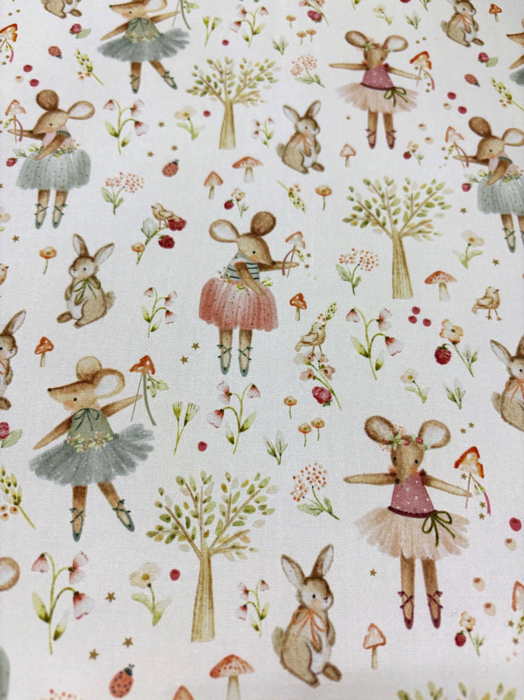 Ballerina Mouse Cottob Fabric