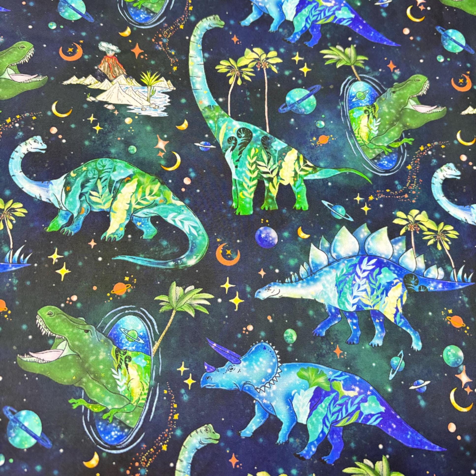 Dinosaur Galaxy Cotton Fabirc