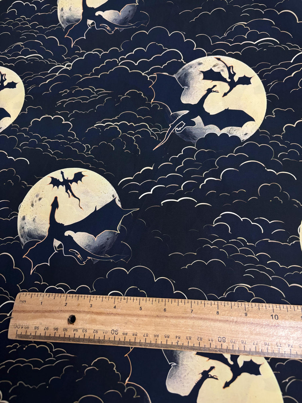 Gothic Dragon Cotton Fabric
