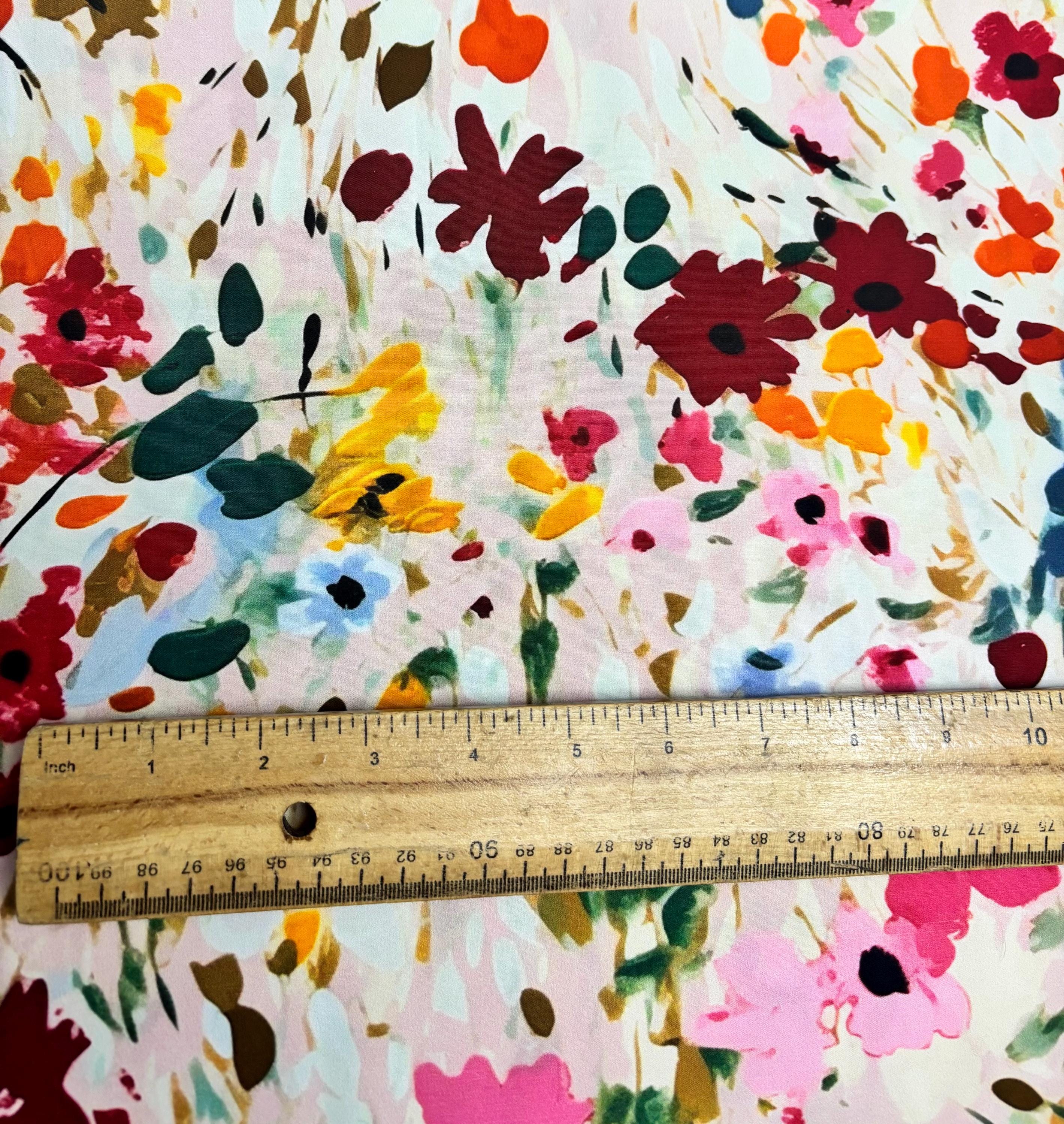 Autumn Gouache Cotton Fabric