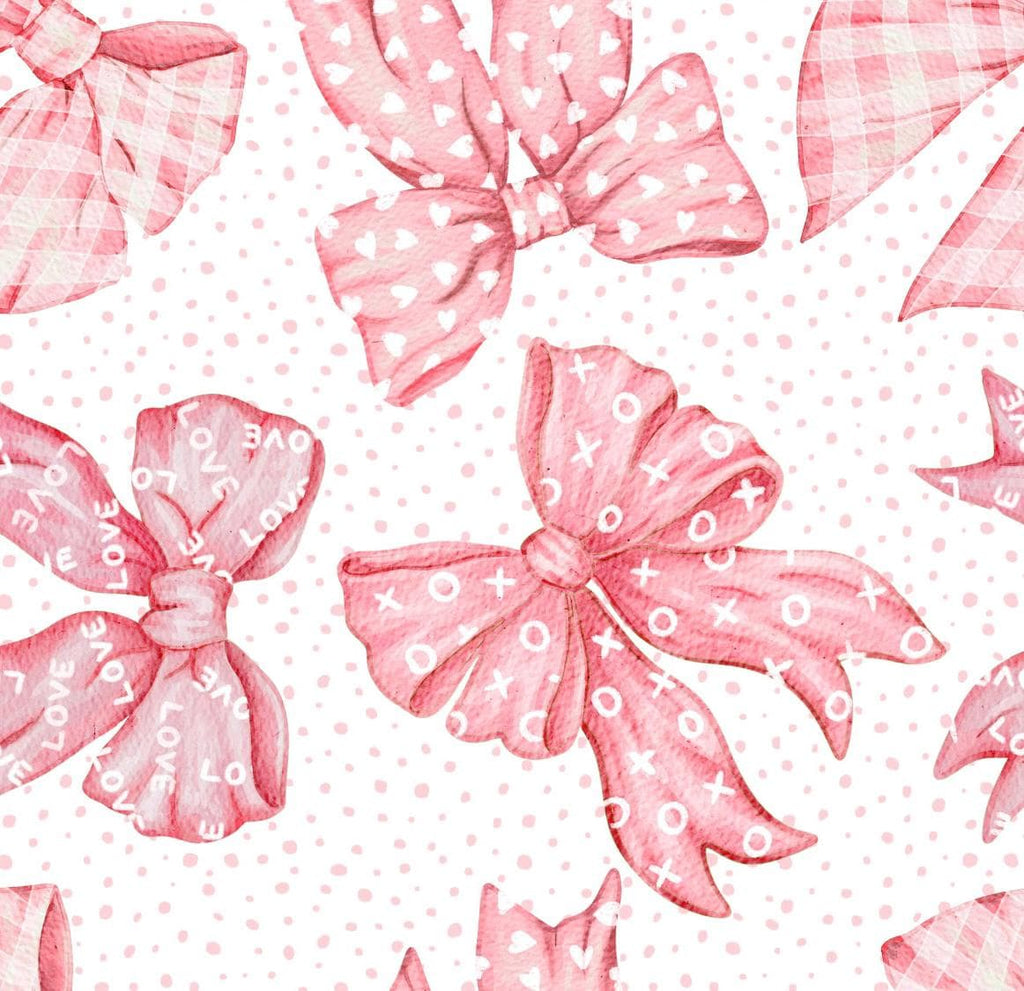 Pink Bows Cotton Fabric