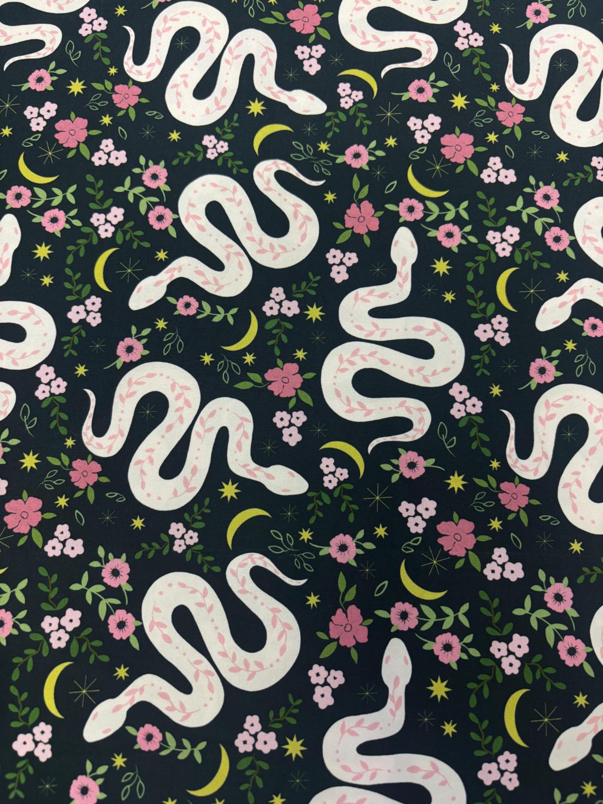 Gothic Snake Cotton Fabric