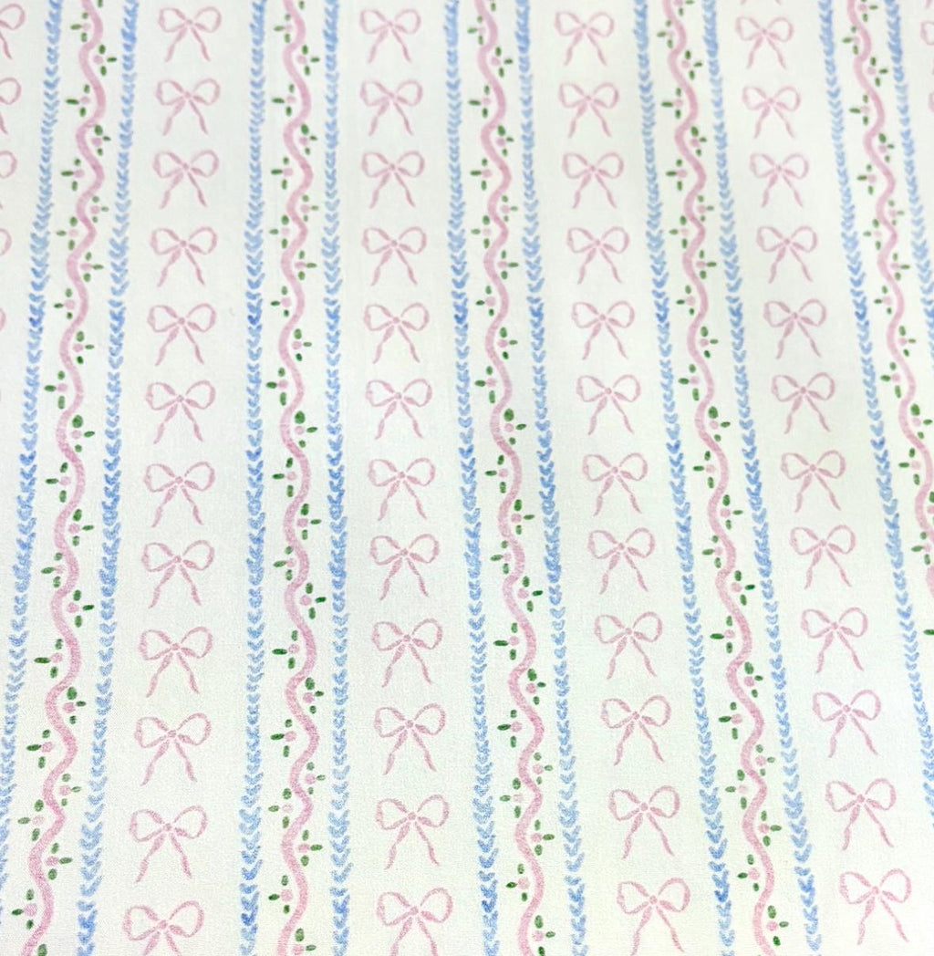 Grandmillennial Bow Cotton Fabric