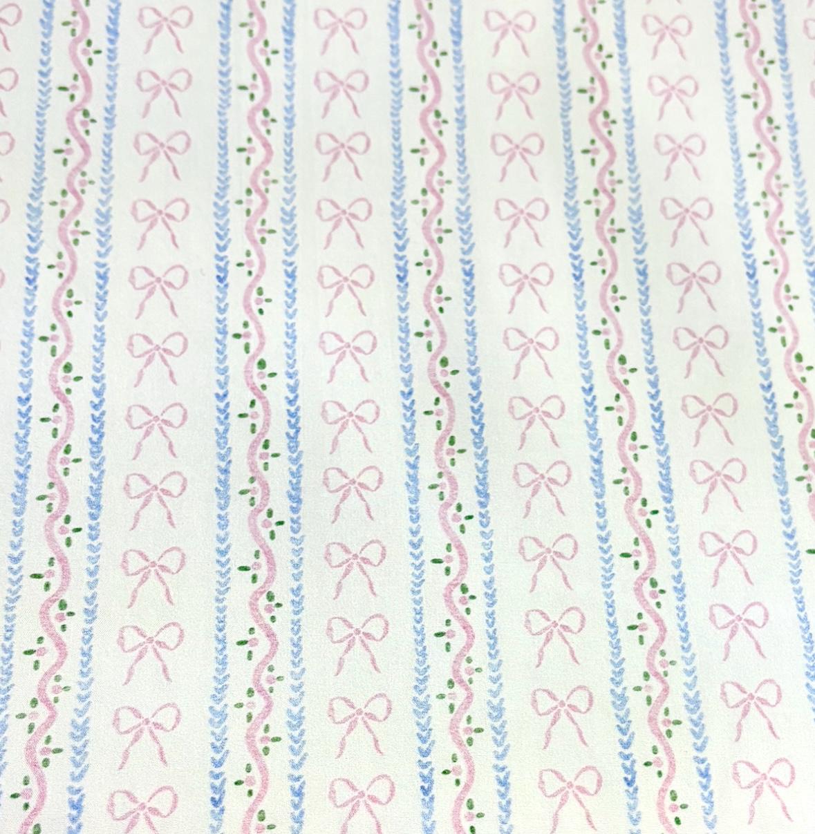 Grandmillennial Bow Cotton Fabric