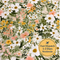Sage Green Floral Cotton Fabric